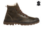 Зимние мужские ботинки Palladium Pampa Hi Leather S 02609-224 коричневые