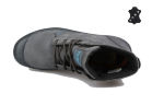 Кожаные мужские ботинки Palladium Pampa Hi Lea Gusset 02744-096 тёмное-серые