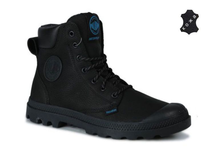 Кожаные мужские ботинки Palladium Pampa Sport Cuff 72991-001 черные