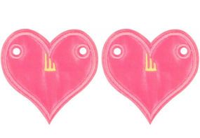 Аксессуары для кед крылья усы Awareness Baby Pink Heart Lace 10116 розовые