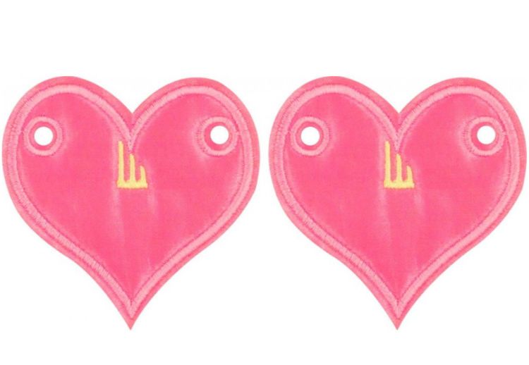 Аксессуары для кед крылья усы Awareness Baby Pink Heart Lace 10116 розовые