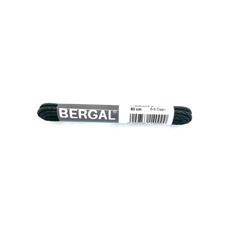 Шнурки Bergal 8141000 круглые вощенные, средние 60 см. черные