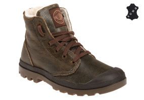 Зимние мужские ботинки Palladium Pampa Hi Leather S 02609-224 коричневые