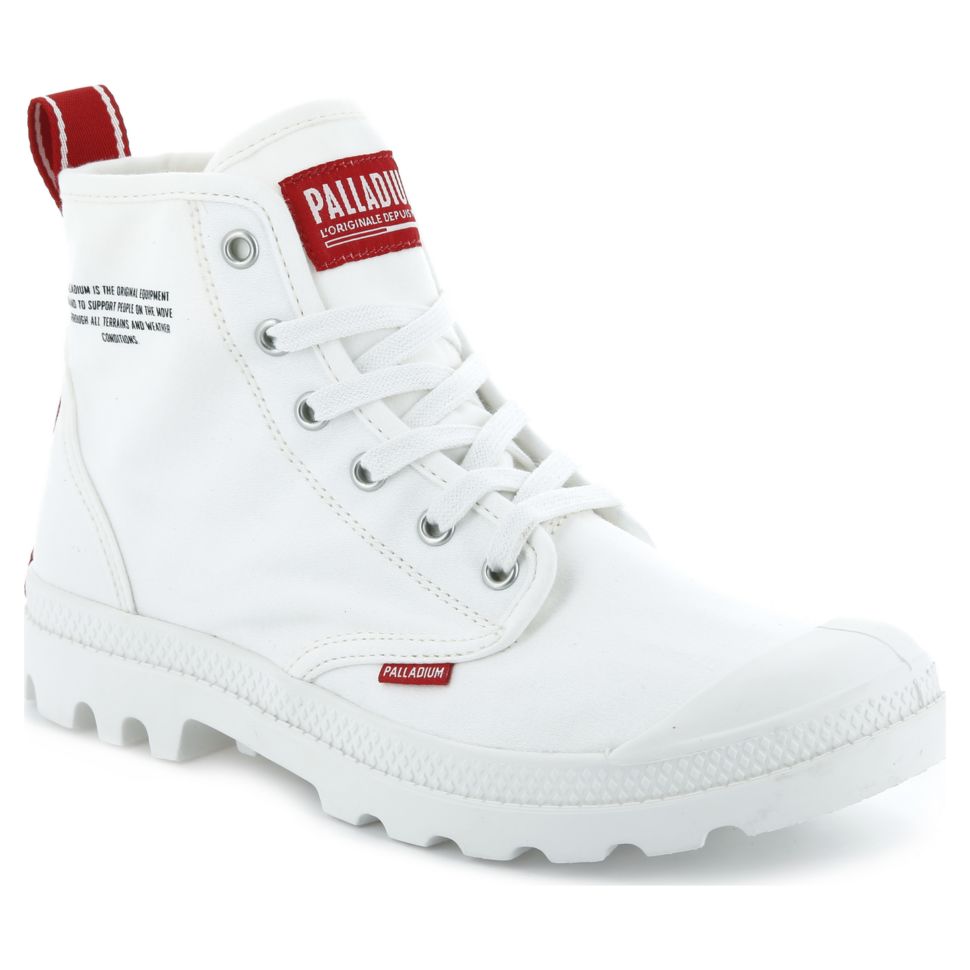Ботинки Palladium Pampa Hi Dare 76258-116 высокие белые купить по цене 10570 руб. в магазине Pall-Shop.ru