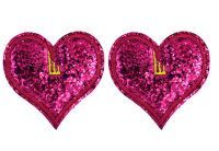 Аксессуары для кед крылья сердце Sunset Fushia Sparkle Lace 12103 фиолетовые