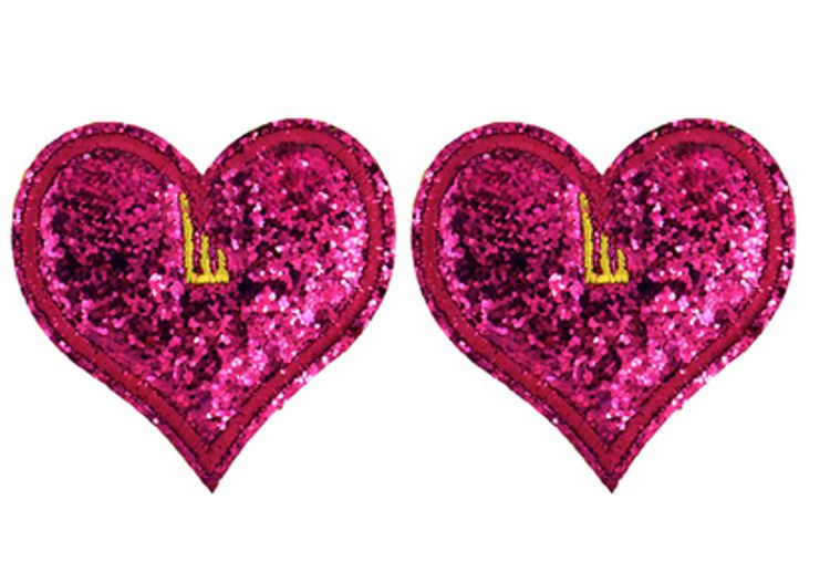 Аксессуары для кед крылья сердце Sunset Fushia Sparkle Lace 12103 фиолетовые