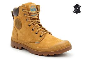 Кожаные женские ботинки Palladium Pampa Cuff WL LUX 73231-222W желтые