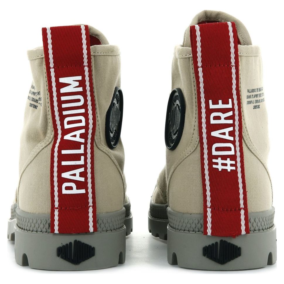 Ботинки женские Palladium Pampa Hi Dare 76258-274 текстильные бежевыекупить по цене 10 570 руб. в магазине Pall-Shop.ru