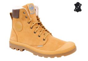 Зимние женские ботинки Palladium Pampa Sport Cuff WPS 72992-228W светло-коричневые