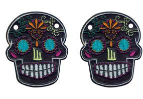 Аксессуары для кед крылья череп Sugar Skull Black Lace 11006 черные