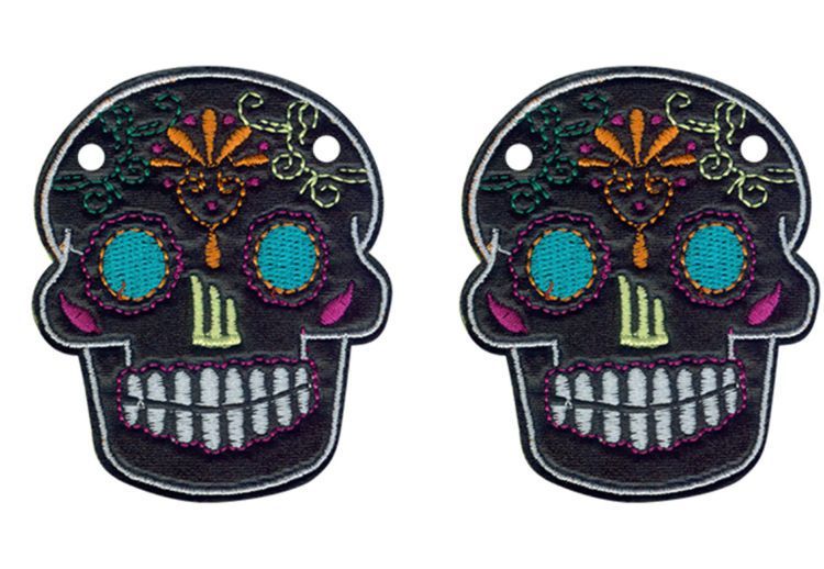Аксессуары для кед крылья череп Sugar Skull Black Lace 11006 черные