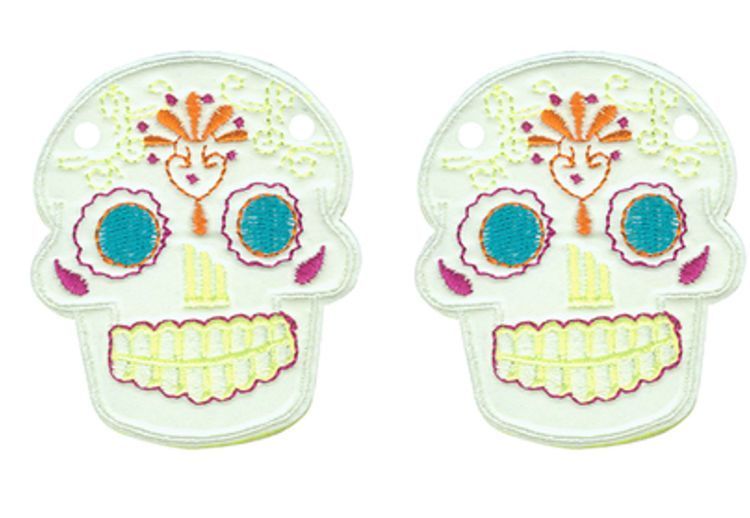 Аксессуары для кед крылья череп Sugar Skull White Lace 11010 белые