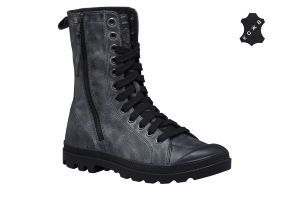 Кожаные женские ботинки Palladium Pampa Hi Rise L Zip 93483-001 черные