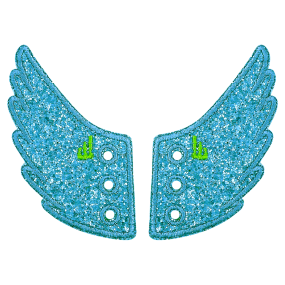 Аксессуары для кед крылья LACE Shwings A LA CARTE 10707 бирюзовые
