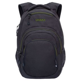 Рюкзак городской GRIZZLY с карманами RQ-003-31/3 черный