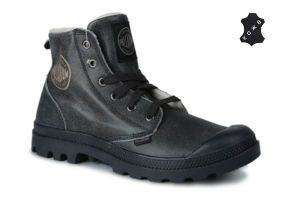 Зимние мужские ботинки Palladium Pampa Hi Leather S 02609-092 темно-серые