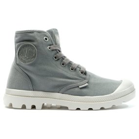 Ботинки  Palladium Pampa Hi 02352-085 текстильные серые