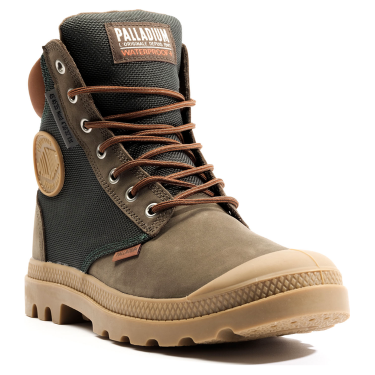 Ботинки Palladium Pampa Sc Wpn U-S 77235-236 кожаные коричнево-зеленые ...