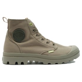 Ботинки  Palladium Pampa Monopop 09140-308 текстильные серо-зеленые