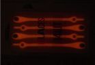 Силиконовые шнурки светящиеся Hilaces light OR/WH оранжевые