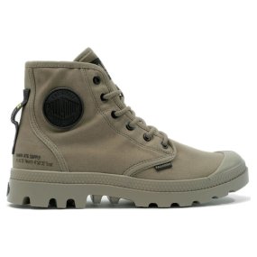 Ботинки Palladium Pampa Hi Htg Supply 77356-308 текстильные серо-зеленые