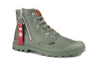 Мужские ботинки Palladium Nylon Metal Zipper Pampa Hi Zip MA-1  03233-378 оливковые